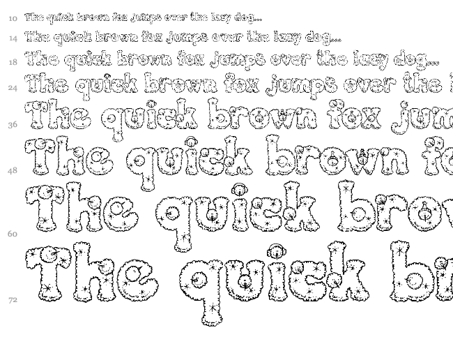 PC Snowballs font waterfall